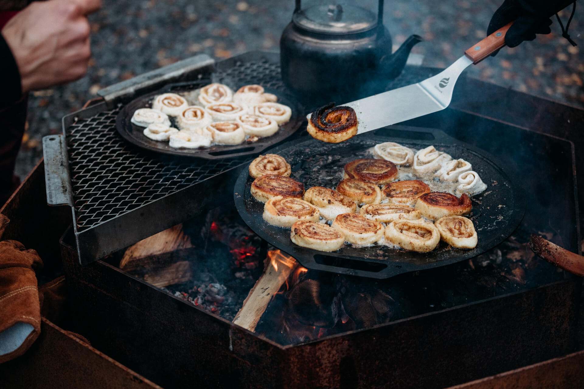Kanelbulle på stekhäll
